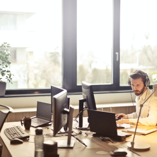 a customer service representative